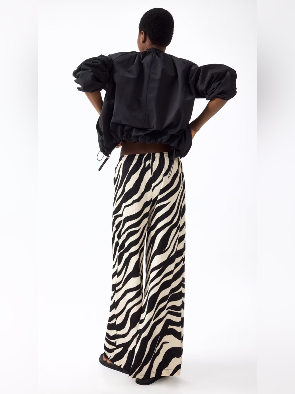 H&M Wide Cut Pull On Zebra Print Pants 🦓 - Picture 3 of 9